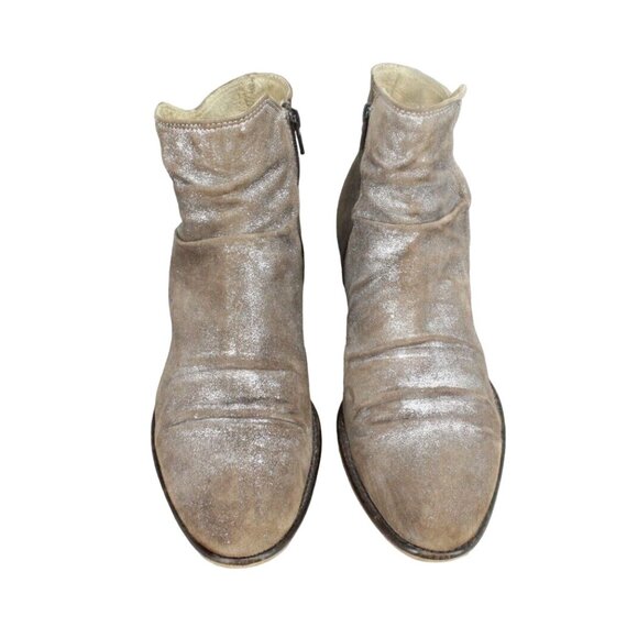 Seychelles Metallic Brown Slouch Side Zip Almond Toe Ankle Boots Size 10 - Picture 5 of 9